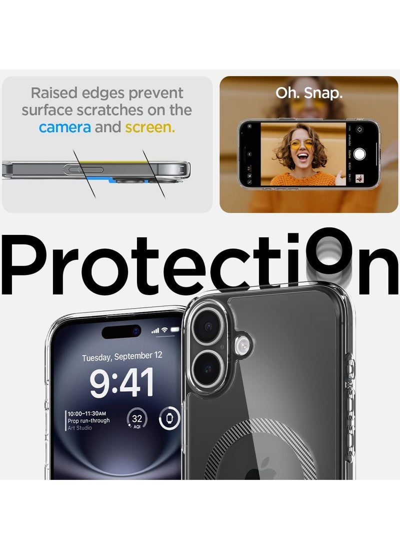 Spigen Ultra Hybrid MagFit for iPhone 16 Plus Case Cover with MagSafe (2024) - Carbon Fiber  - Image 5