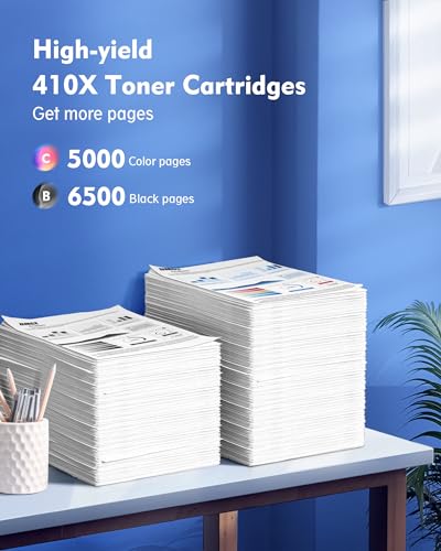 DMGE 410A Toner Cartridge 410X - High Yield 4 Pack Replacement for HP 410A 410X Compatible with HP Color Laserj Pro MFP M477fnw Toner, M477fdw Toner M452dn, Color Laserj Pro M477 M452 Series | CF410X - Image 3