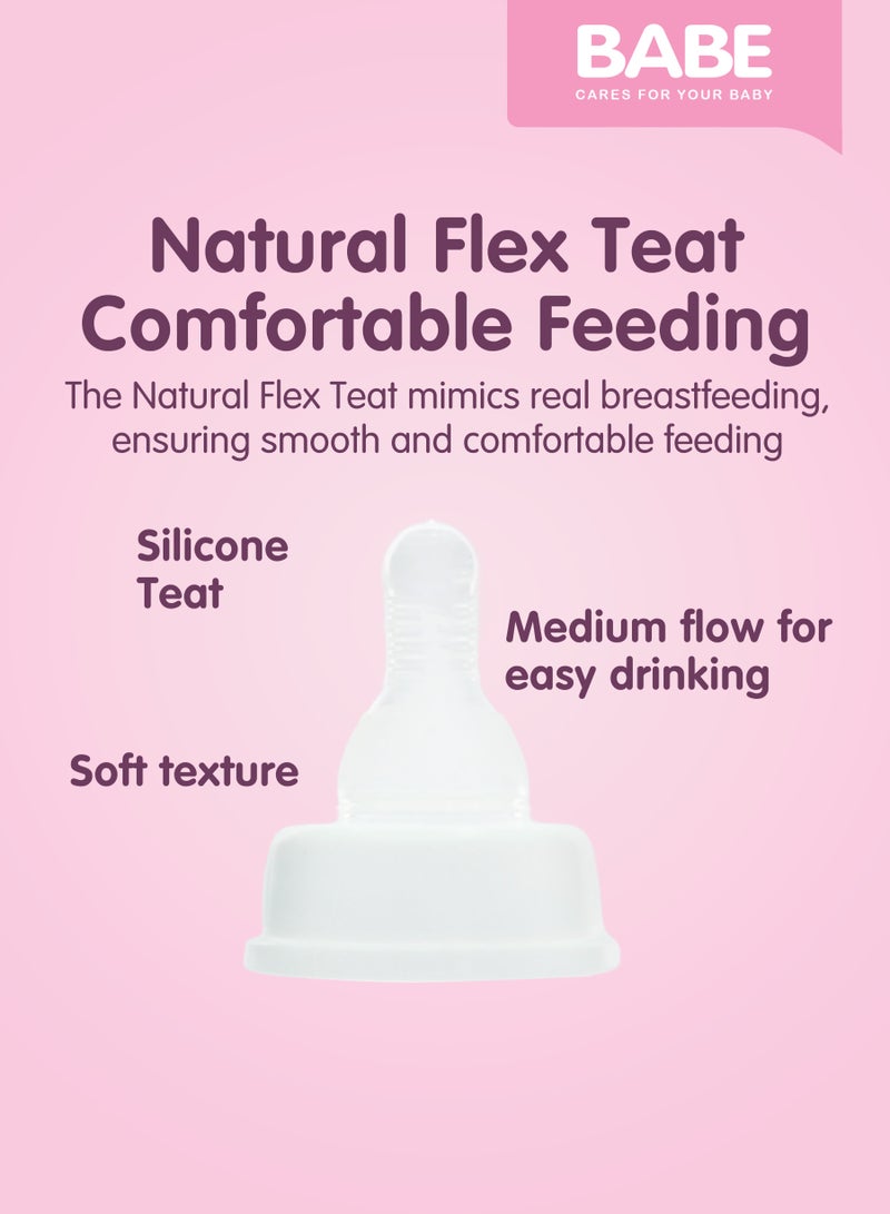 Babe Baby Feeding Bottle - Round Shape, 60ml | Safe & Comfortable for Newborns 2 oz - Image 5