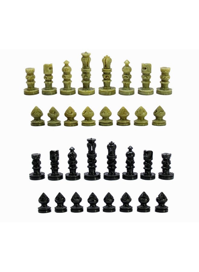 StonKraft Stone Chess Pieces Chessmen Chess Coins (3" King) - Image 2