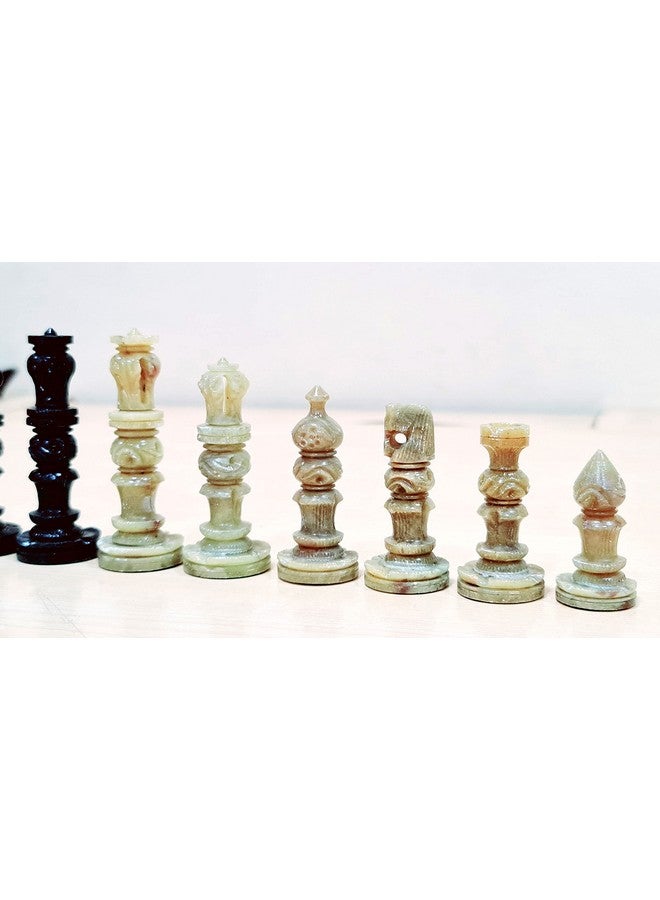 StonKraft Stone Chess Pieces Chessmen Chess Coins (3" King) - Image 4