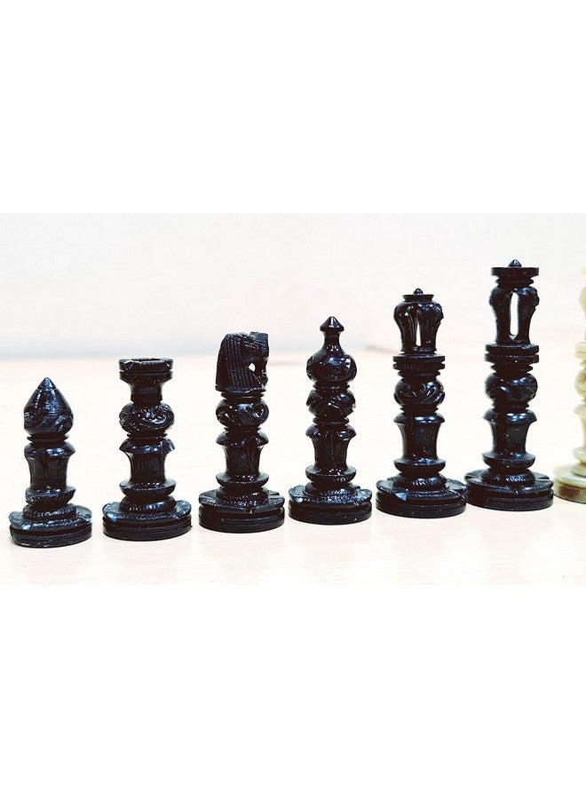 StonKraft Stone Chess Pieces Chessmen Chess Coins (3" King) - Image 3