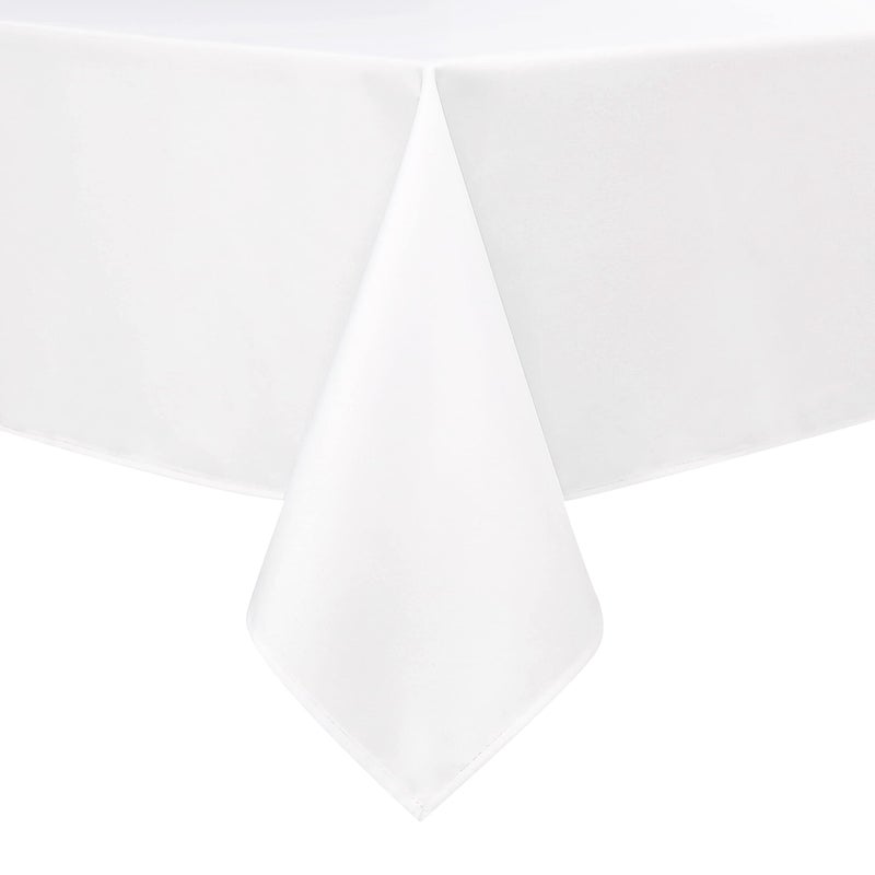 Wewoch White Rectangle Tablecloth Wrinkle Resistant Washable Fabric Table Cloth for Dining Kitchen  Parties Weddings and Outdoor Use 60 Inch by 84 Inch - Image 2