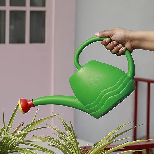 DIVINE TREE 1.8 L Plastic Watering Can with Long Spout & Sprinkler Head – Indoor & Outdoor Watering Can for Plants, Seed Germination & Home Garden Use (Green) - Image 4