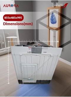 AURORA 10 KG Twin Tub Semi-Automatic Washing Machine, Durable Plastic, Lightweight for Easy Mobility, User-Friendly Operation, White Color | Model Name: AR-11TTH  - Image 5