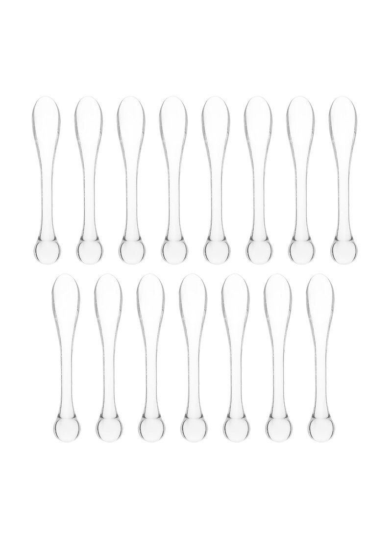 HEALLILY 15pcs Cosmetic Spatula Facial Cream Spatula Acrylic Makeup Scoop Mixing Spoon Eye Roller Tool for Facial Skincare Supplies 