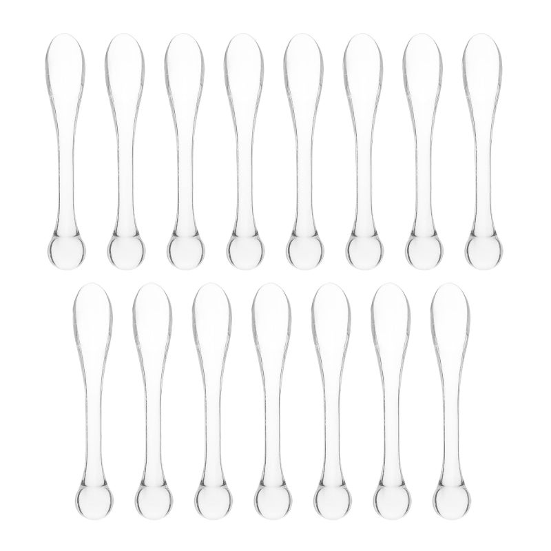 HEALLILY Facial Mask Stick Set of 15 Mini Cosmetic Spatulas Acrylic Makeup Spoons for Skincare Creams Eye Rollers Beauty Cosmetic Scoops Portable and Durable - Image 2