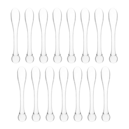 HEALLILY Facial Mask Stick Set of 15 Mini Cosmetic Spatulas Acrylic Makeup Spoons for Skincare Creams Eye Rollers Beauty Cosmetic Scoops Portable and Durable - Image 1