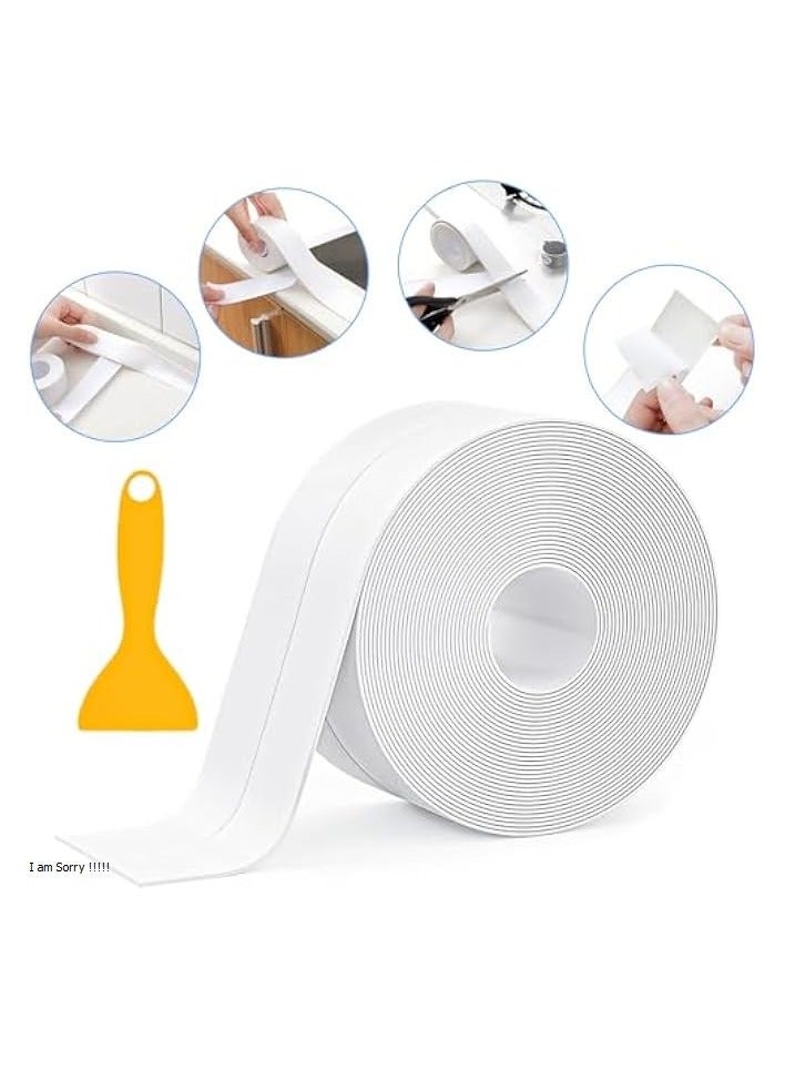 erorex Bath Sealant Strip, Caulk Strip Adhesive Sealant Tape with Sealing Tool, Bathroom Sealant, Caulk Strip, Waterproof Simple Seal Tape for Bathroom 1.5" x 10.5ft(38mm X 3.2M) - Image 3