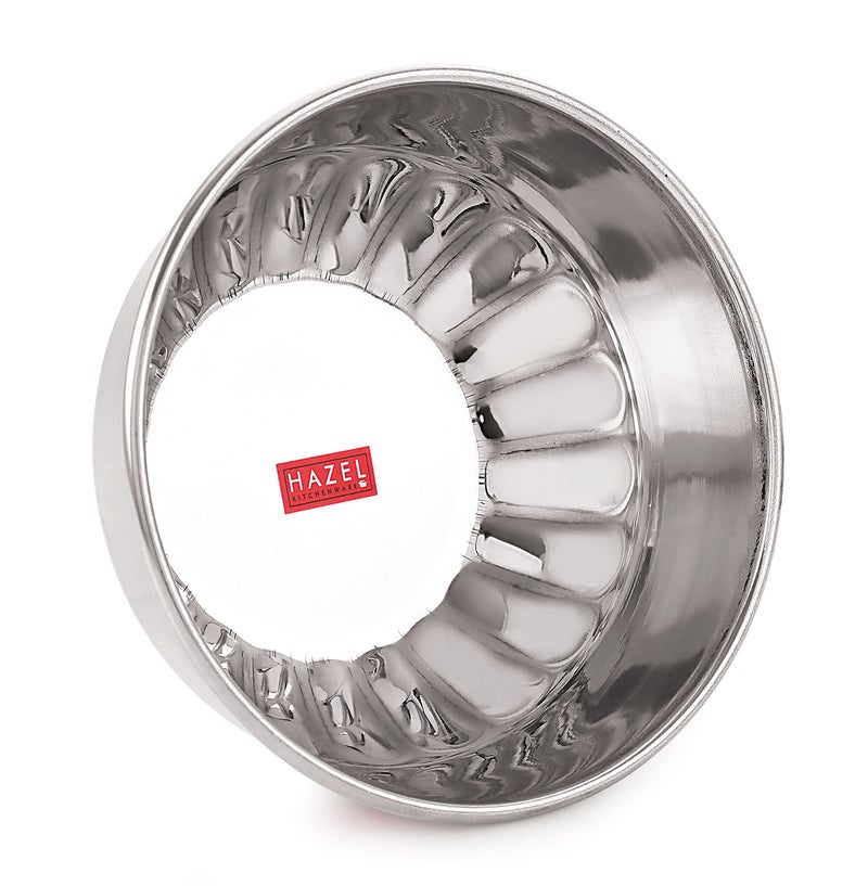 Hazel طقم أوعية هازيل من الفولاذ المقاوم للصدأ | 300 مل لكل وعاء من الفولاذ المقاوم للصدأ | أدوات المطبخ | وعاء ماسي للتقديم بتشطيب لامع، مجموعة من 6 - Image 3