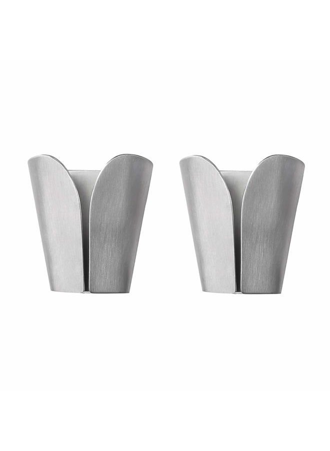 Kes Kitchen Towel Hooks Self Adhesive Dish Towel Holder Hand Towel Hook Rack Hanger Ring RUSTPROOF Stainless Steel Brushed Finish 2 Pack, AH7201-2-P2 - Image 1