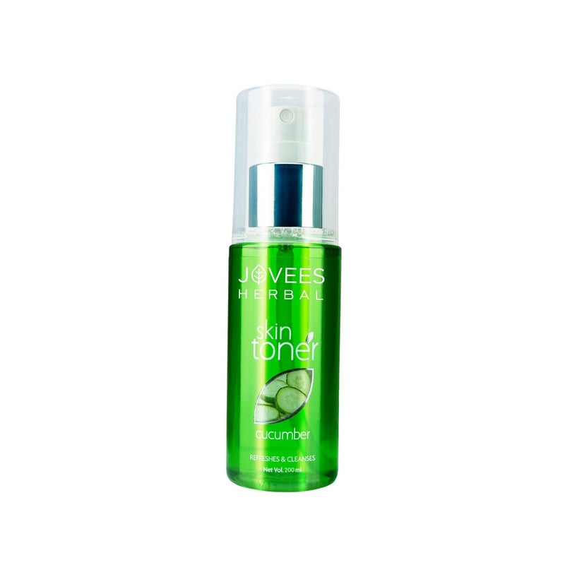 Jovees Herbal Cucumber Skin Toner For Glowing And Hydrating Skin  Face Mist  Toner for Oily  Acne Prone Skin  Cleansing  Pore Tightening  Paraben Alcohol And Chemical Free 200ml - Image 1