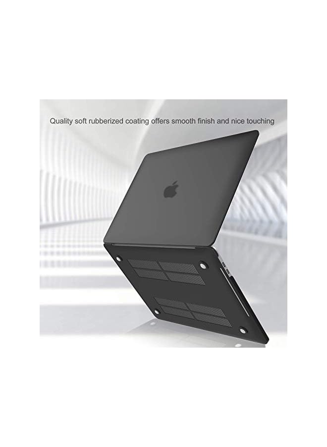 Procases MacBook Pro 13 Case 2019 2018 2017 2016 Release A2159 A1989 A1706 A1708, Hard Case Shell Cover and Keyboard Skin Cover for MacBook Pro 13 Inch with/Without Touch Bar -Black - Image 3