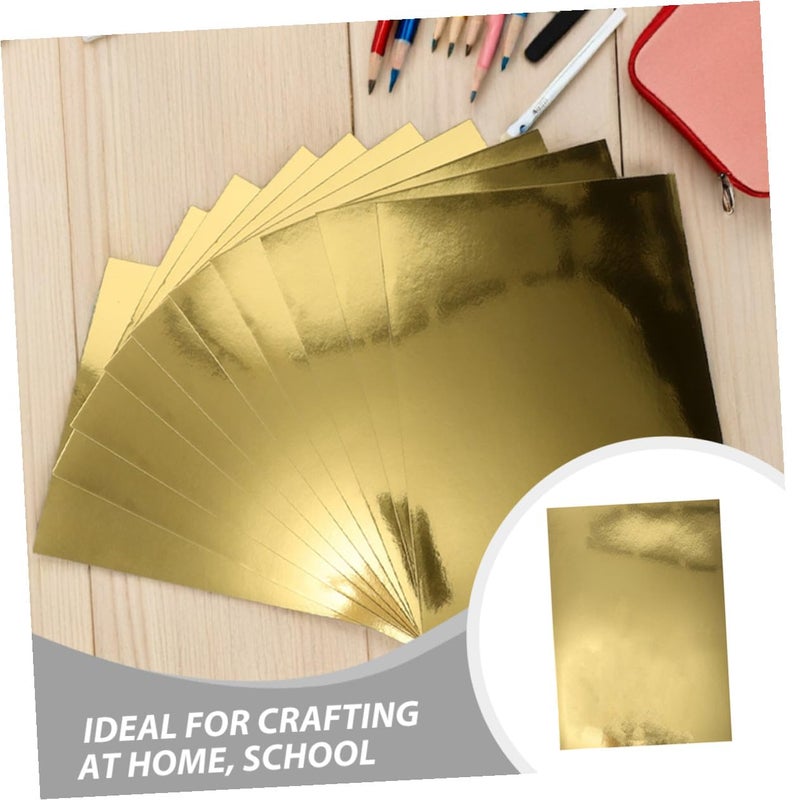 Gold Mirror Cardstock Paper A4 50 Sheets Metallic Foil Craft Paper for DIY Invitations Scrapbooking - Image 4