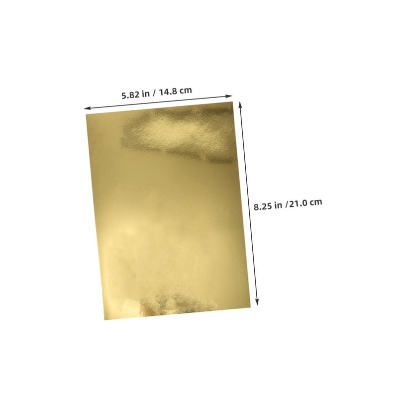 Gold Mirror Cardstock Paper A4 50 Sheets Metallic Foil Craft Paper for DIY Invitations Scrapbooking - Image 3