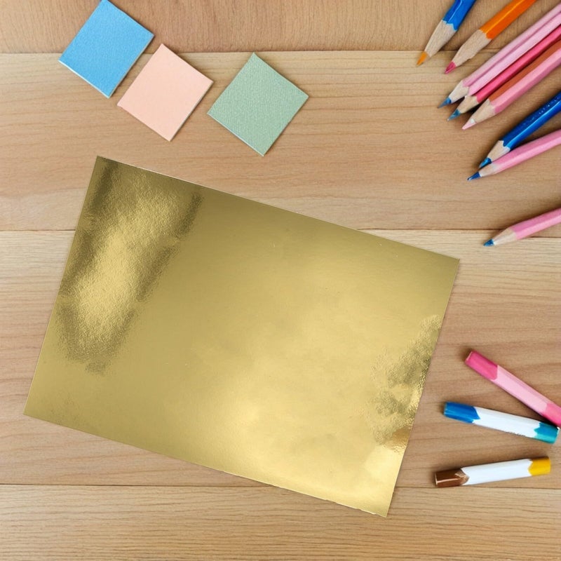 Gold Mirror Cardstock Paper A4 50 Sheets Metallic Foil Craft Paper for DIY Invitations Scrapbooking - Image 5
