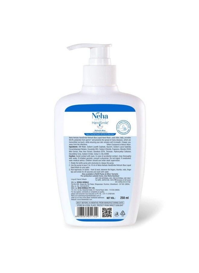 Neha Herbal S Handwash Pump 250Ml (Pack Of 2) Mint & Neem Combo Pack  - Image 5