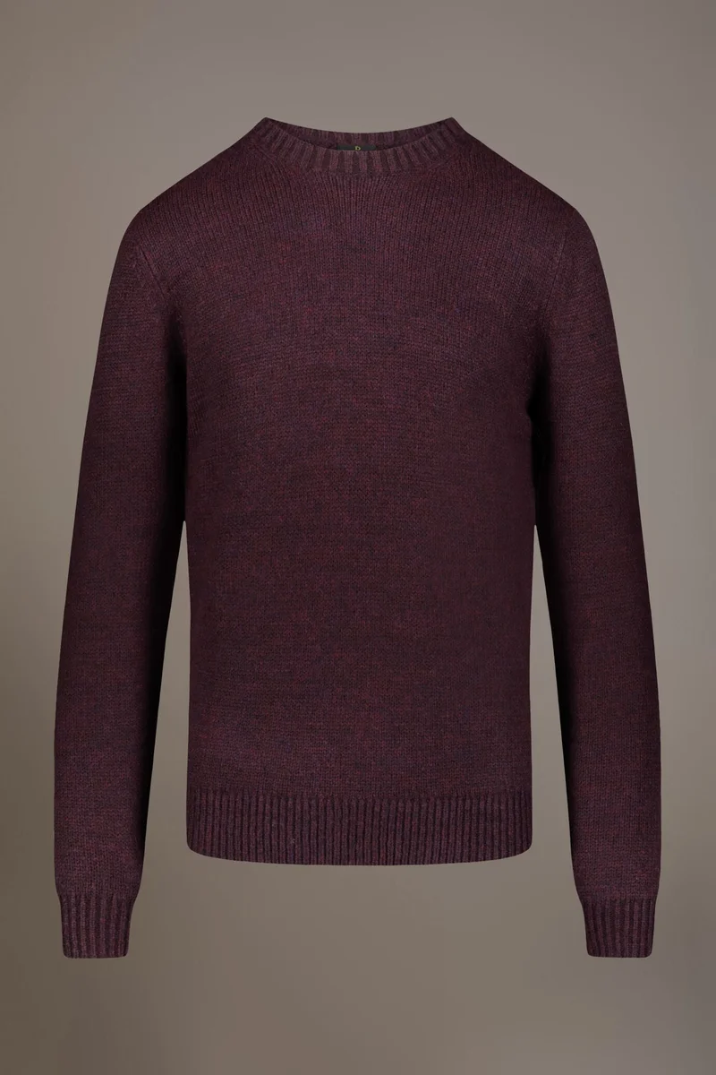 Doppelganger Round neck wool blend sweater - Purple