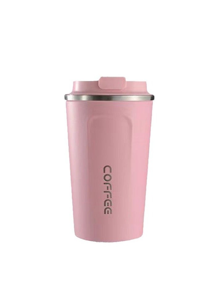 AZAD Stainless Steel Insulated Thermal Coffee Cup Pink/Silver 15x7.50x9.40cm - Image 1