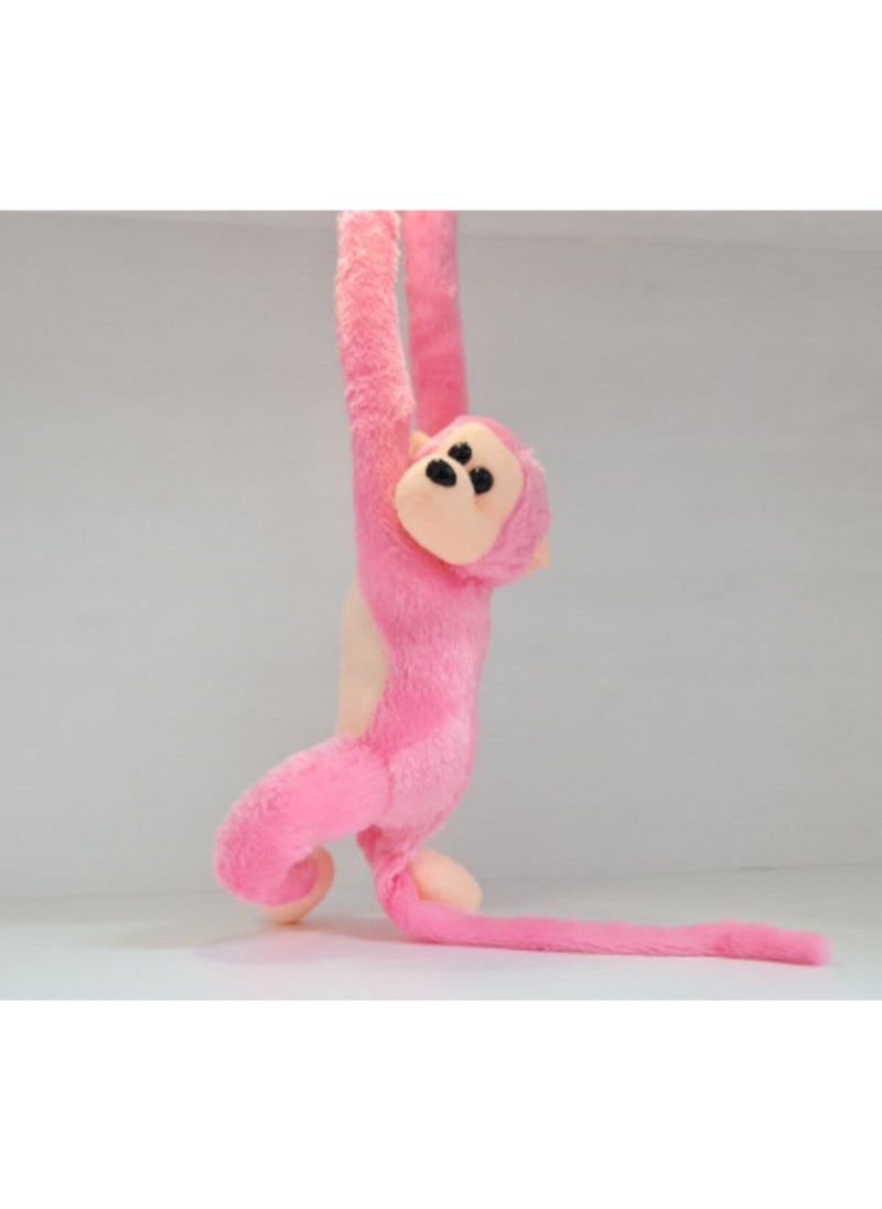 Plush Hugging Monkey with Sound 70 cm Pink