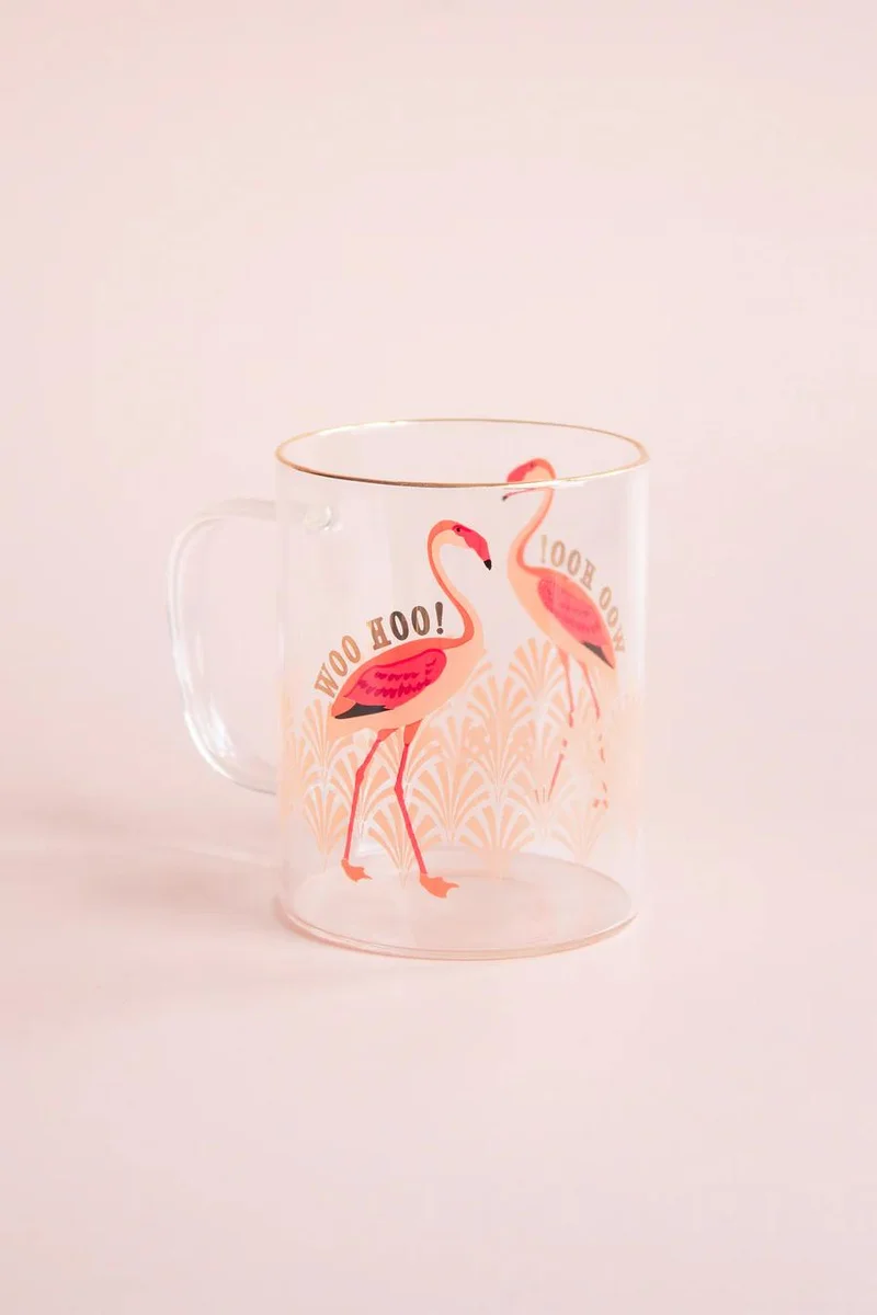 ايفون الين Flamingo Glass Mug