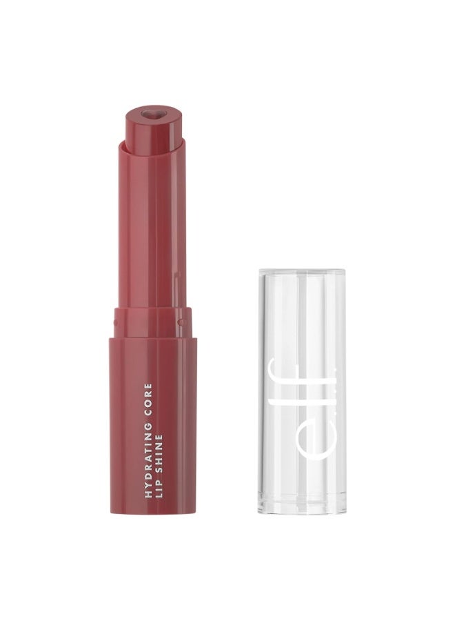 إلف e.l.f. ملمع الشفاه المرطب (Hydrating Core Lip Shine) - بلسم مغذٍ وملطف للشفاه - مرطب شفاه ملون بلمسة شفافة - درجة "Happy" - 2.8 غرام - Image 1