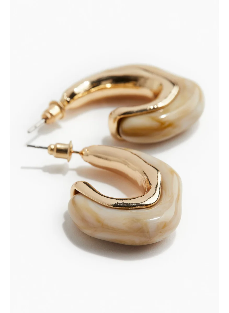 اتش اند ام Marbled Hoop Earrings