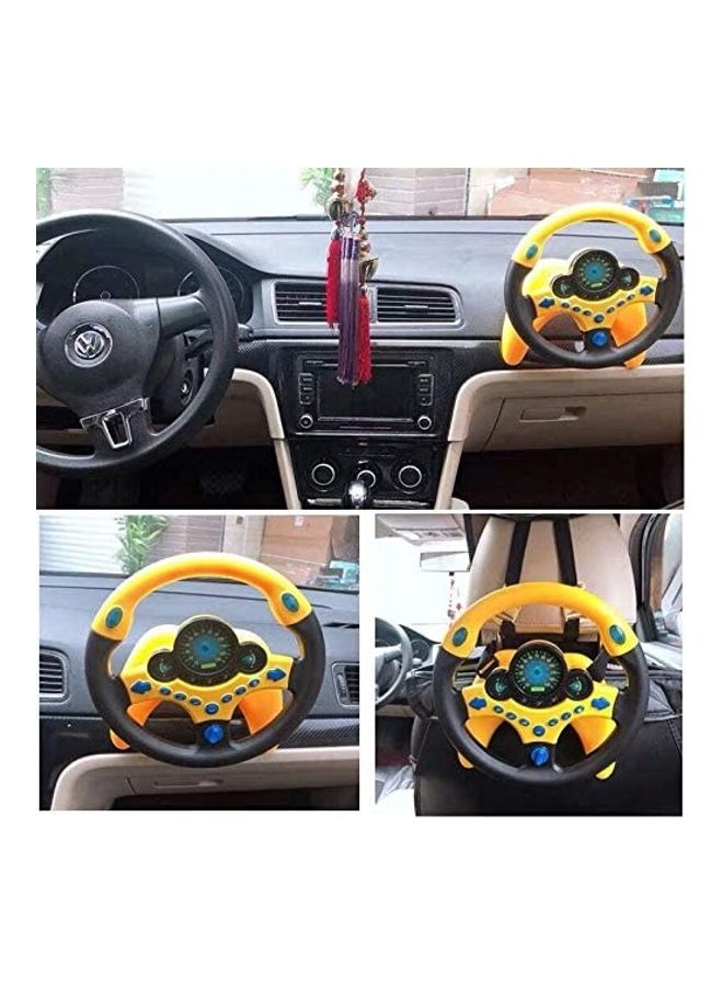 Steering Wheel Toy With Flashing Lights Sound Effects Yellow  - Image 5
