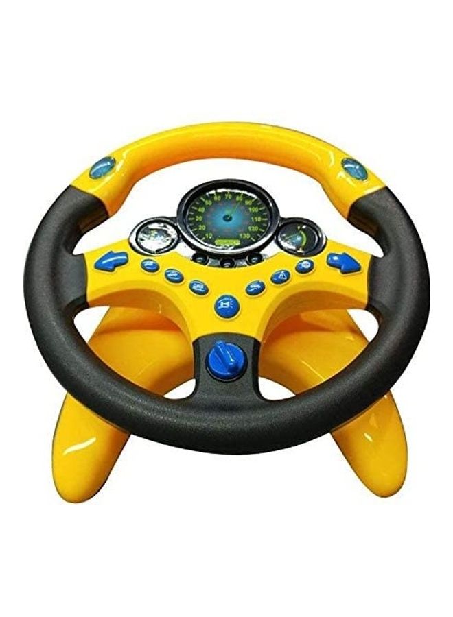 Steering Wheel Toy With Flashing Lights Sound Effects Yellow  - Image 2