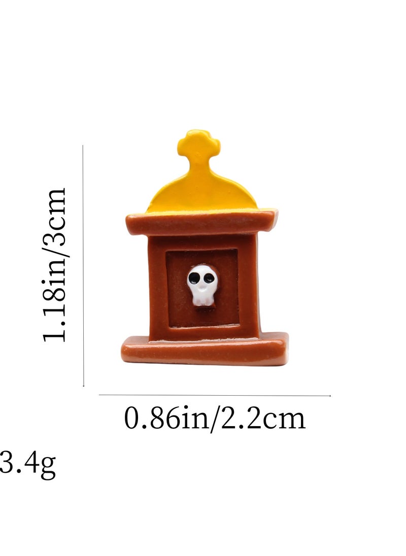 3D Halloween Decor Ghost Skeleton Pumpkin Brown Cemetery
