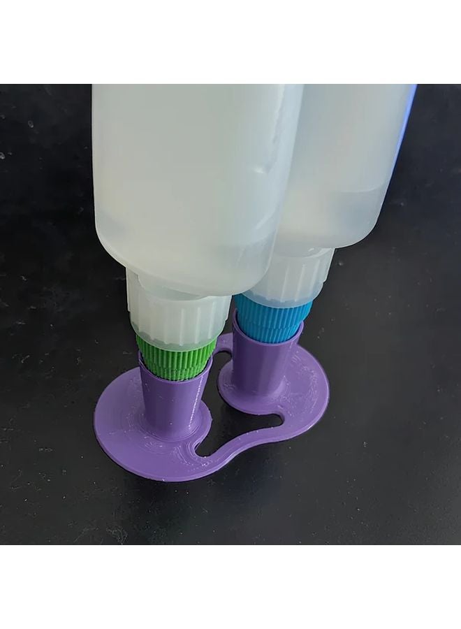 Blue Inverted Glue Bottle Stand with Non Slip Base Drip Free Storage - Image 3