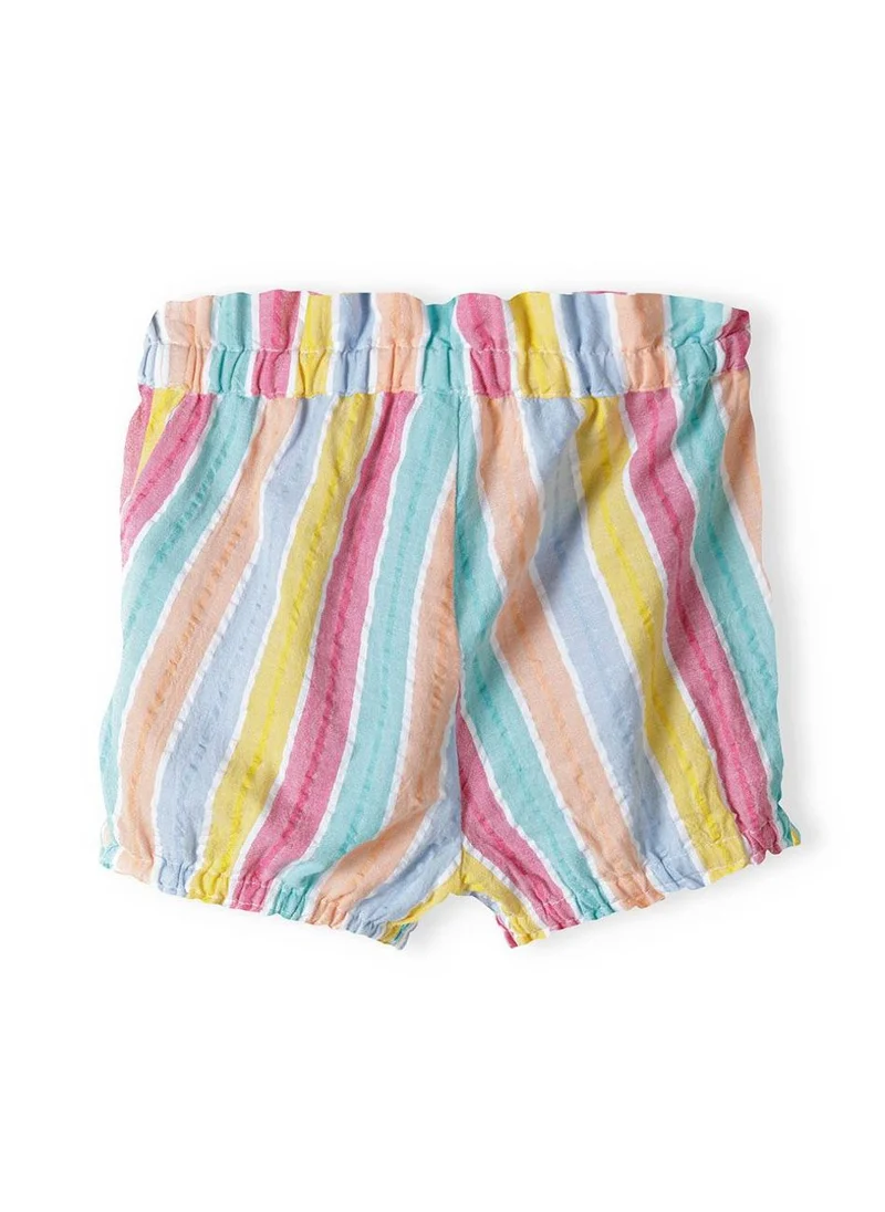 MINOTI Baby Girls 2-Piece Striped Top and Shorts Set with Print