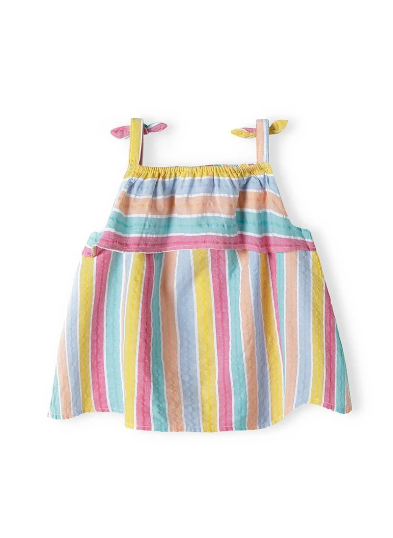 MINOTI Baby Girls 2-Piece Striped Top and Shorts Set with Print