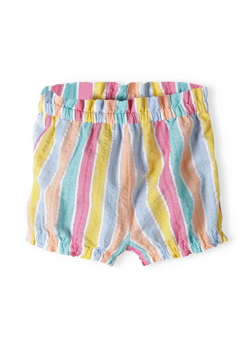 MINOTI Baby Girls 2-Piece Striped Top and Shorts Set with Print