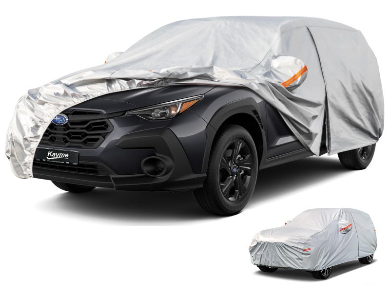 Kayme 6 Layers SUV Car Cover Waterproof All Weather, Outdoor Full SUV Cover Rain Sun UV Protection, Universal Fit for Subaru Crosstrek, Jeep Liberty Compass, Kia Soul Sportage (Up to 181 inch) - Image 1