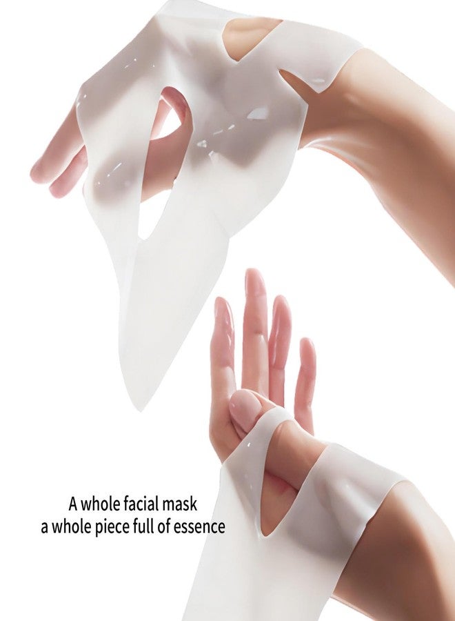 YUDDHAV FACE MASK & NECK MASK 2 PCS , Hydrolyzed Collagen NECK MASK Set with FACE MASK Hyaluronic Acid & Peptide,Moisturizing Firming Masks for Crepey Skin, Helps Reduce the Appearance of Fine Lines for Smoother-Looking Skin - Image 5
