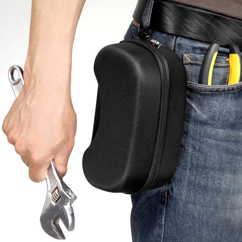 NoCry Protective Goggle Case; Fits Most Goggles; Semi Hard, Water Resistant and Shockproof Outer Shell; Reinforced Zipper; Belt Clip; Designed to Fit All Safety Goggles; Black - Image 5