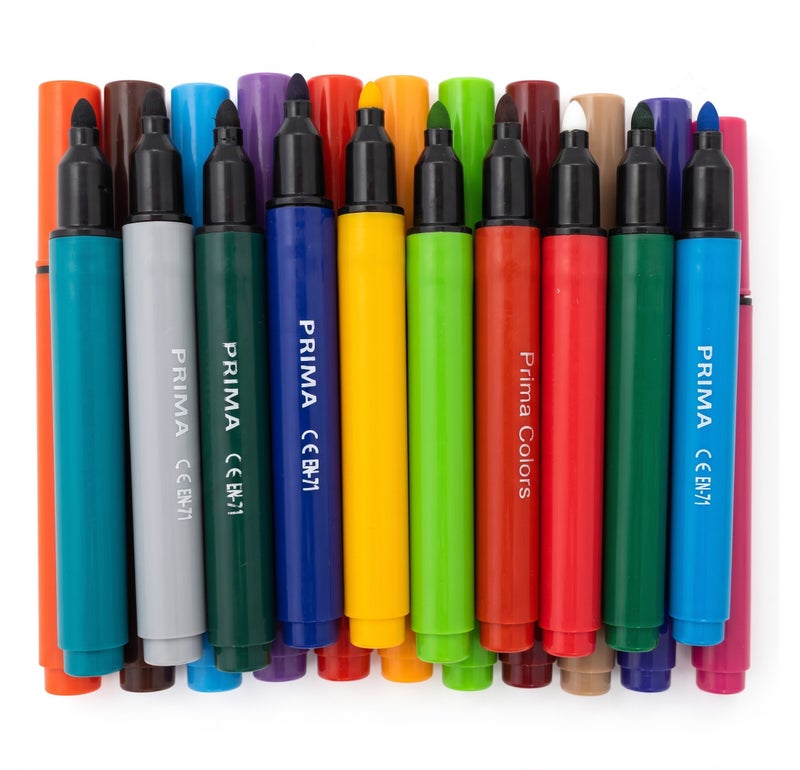 PRIMA Maxi Fibre Pens Set Multicolour 24 Pieces - Image 2