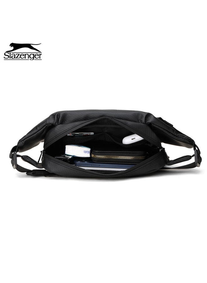 Slazenger Men's Sling Bag Crossbody Bag Large Capacity Phone Waist Bag Cycling Small Backpack Sports Casual Chest Bag - Image 2