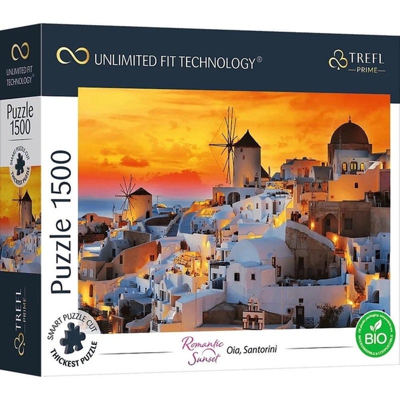 Trefl - Romantic Sunset Prime Oia, Santorini 1500 Pieces - 26195 - Image 1