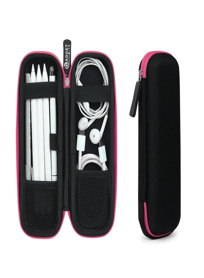GadgetBite Black Hard Pencil Case EVA Hard Shell Pen Case Holder for Executive Fountain Pen and Stylus Touch Pen (Small)-Pink - Image 1