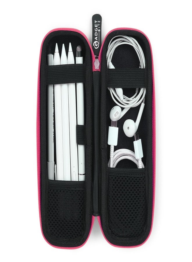 GadgetBite Black Hard Pencil Case EVA Hard Shell Pen Case Holder for Executive Fountain Pen and Stylus Touch Pen (Small)-Pink - Image 5