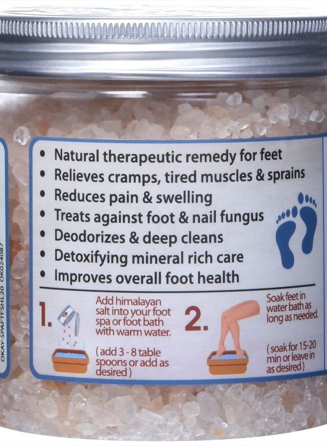 OKAY Himalayan Pink Salt Foot Soak With & Tea Tree Oil, lavender, 20 Ounce - Image 2