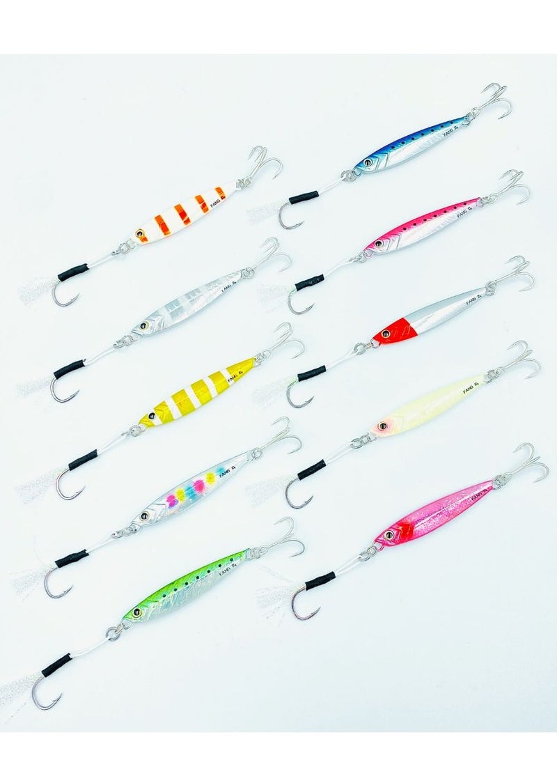 oakura Red Head Jig 60G Weights, Extra Sharp Bkk Hook, 10 Mesmerizing Colors - Lightweight Gear For Epic Fishing Adventures - Image 4