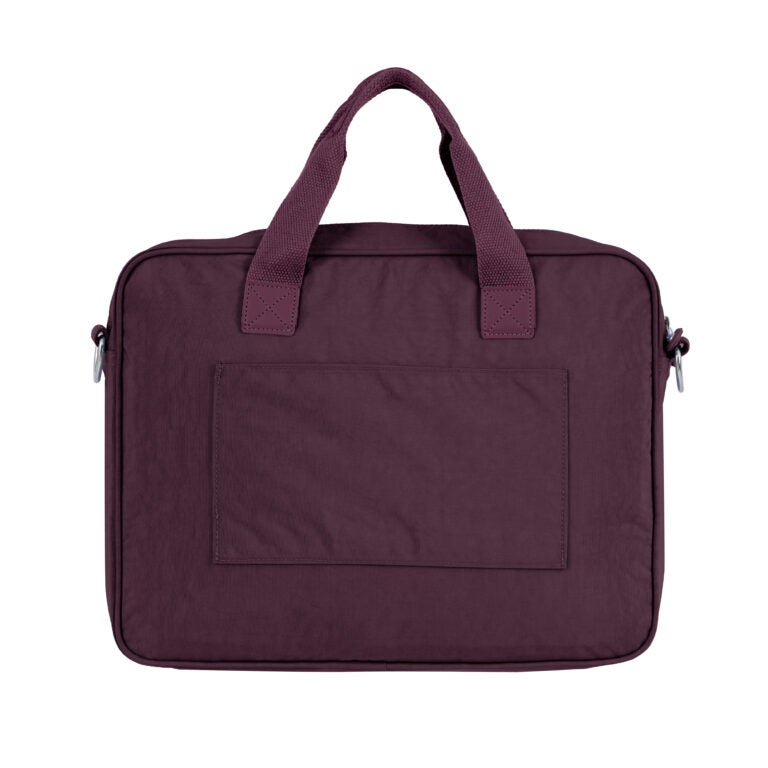 CAPRICE COLLECTION Unisex Laptop Bag – Burgundy, Water-Resistant Nylon, Padded Compartment, Fits 15.6″ Laptops, 12.4L Capacity - Image 2