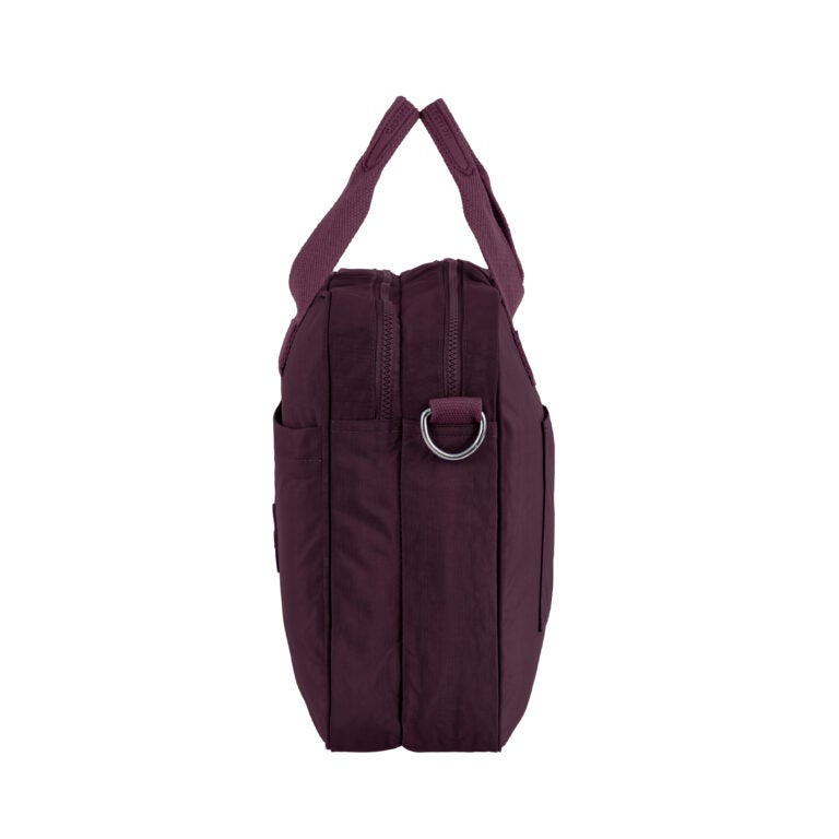 CAPRICE COLLECTION Unisex Laptop Bag – Burgundy, Water-Resistant Nylon, Padded Compartment, Fits 15.6″ Laptops, 12.4L Capacity - Image 4