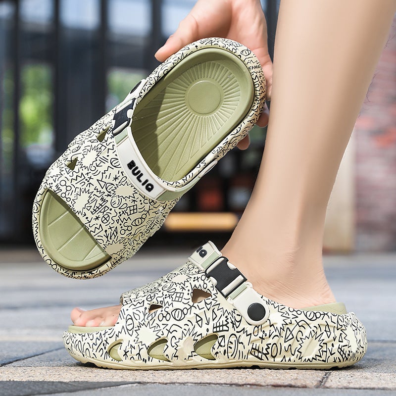 Children'S Shoes, Couple'S Beach Shoes, Unisex Sandals, Summer Outdoor Non-Slip Parent-Child Shoes, Clogs - Image 1