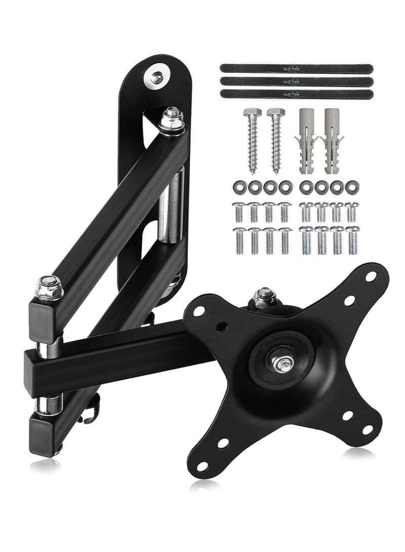 Suptek TV Wall Mount Swivel Tilt Rotation Full Motion Adjustable Articulating for Most 15-32 inch LED, LCD Monitor Wall Mount VESA 75,100 (MA2720)