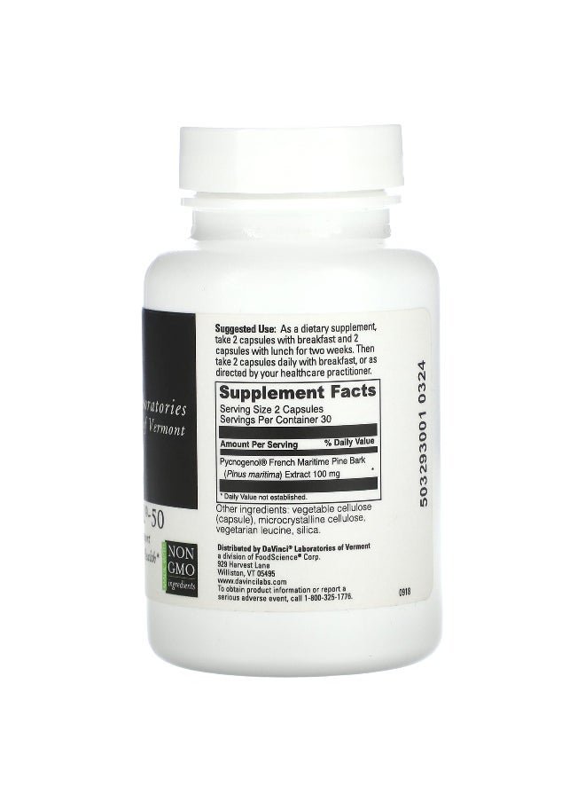 DaVinci Laboratories DaVinci Laboratories, Pycnogenol-50 , 50 mg , 60 Capsules  - Image 2