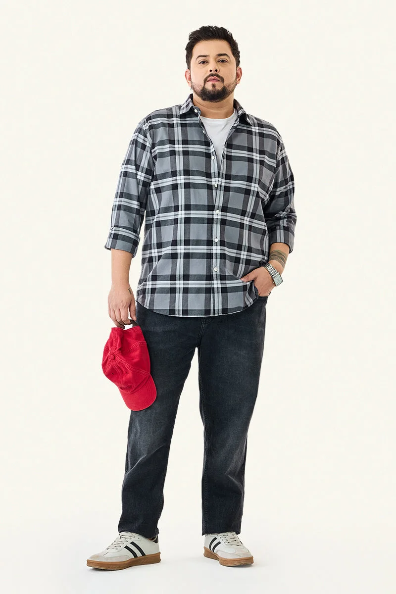 SNITCH 100% Cotton Checks Plus Size Shirt